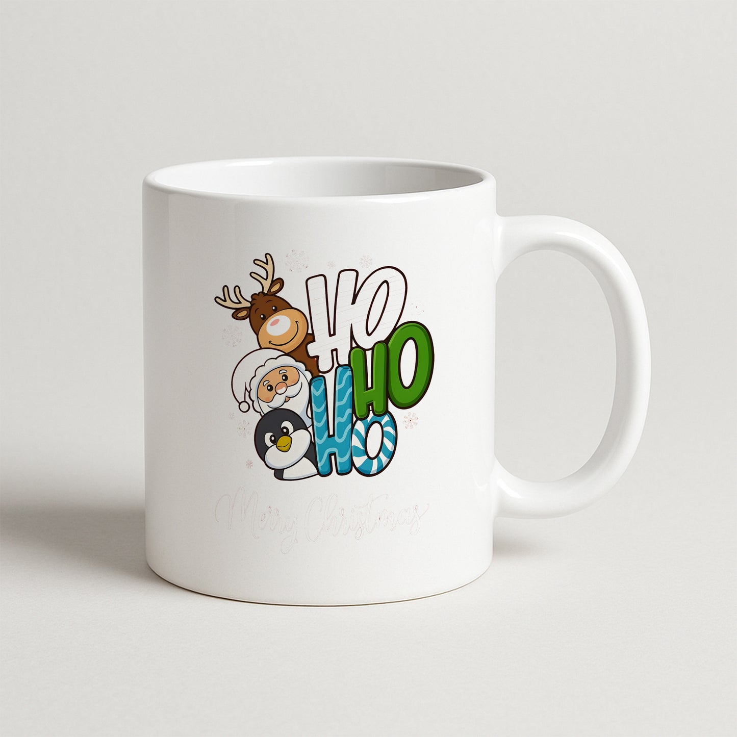 No No Ho Merry Christmas Çocuk Temalı Yılbaşı Baskılı Kupa