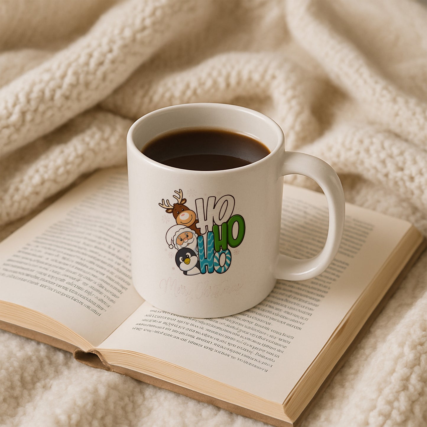 No No Ho Merry Christmas Çocuk Temalı Yılbaşı Baskılı Kupa