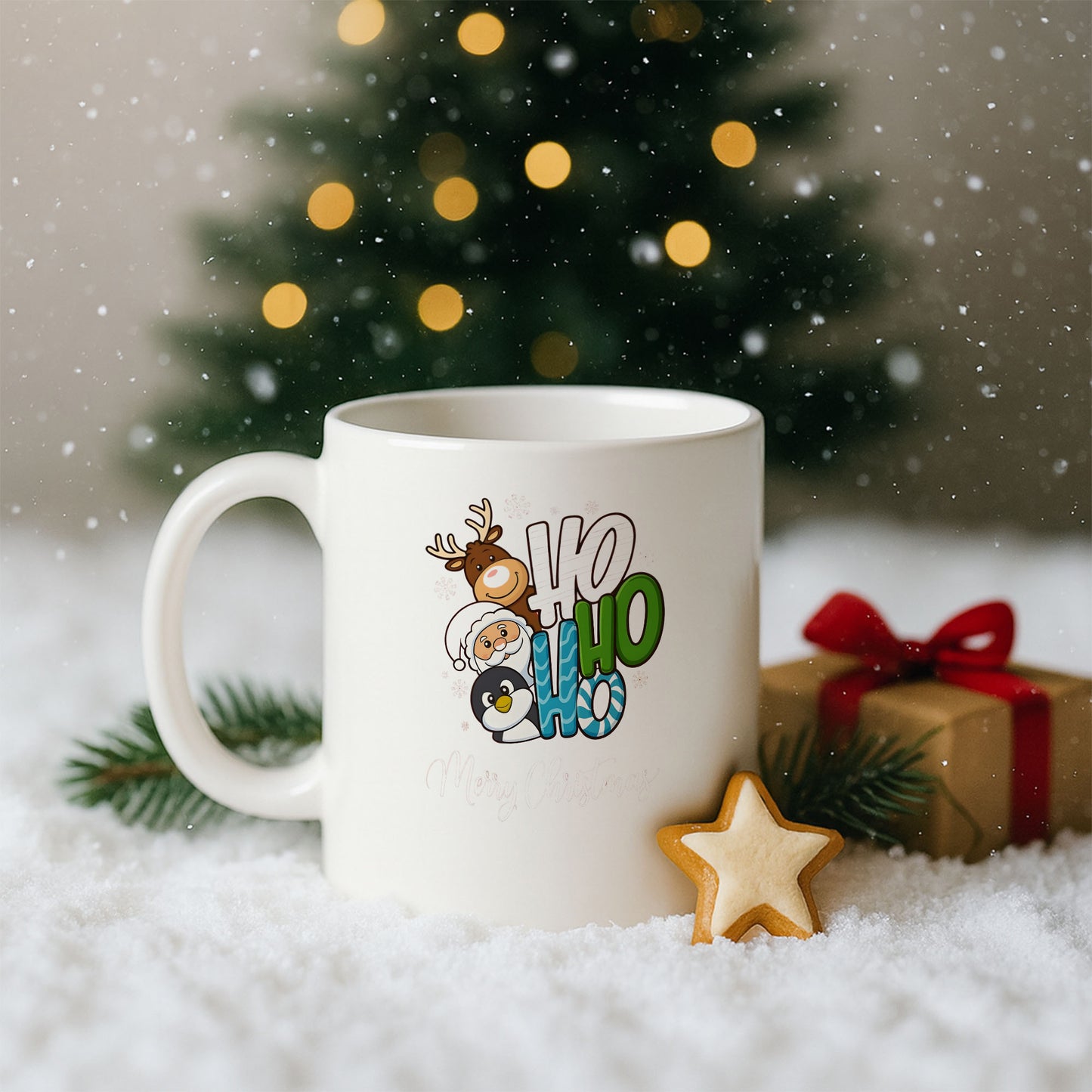 No No Ho Merry Christmas Çocuk Temalı Yılbaşı Baskılı Kupa