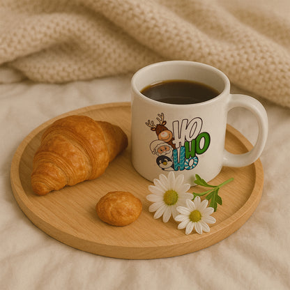 Ho Ho Ho Sevimli Yılbaşı Karakterleri Baskılı Kupa