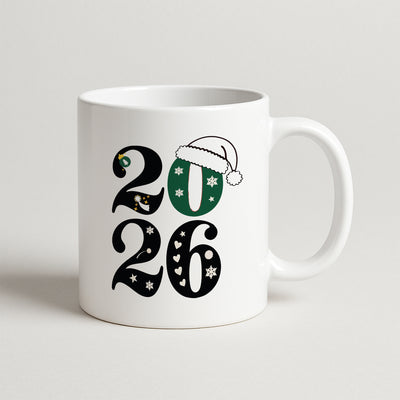 2026 Yılbaşı Temalı Şık Tasarım Baskılı Hediyelik Kupa