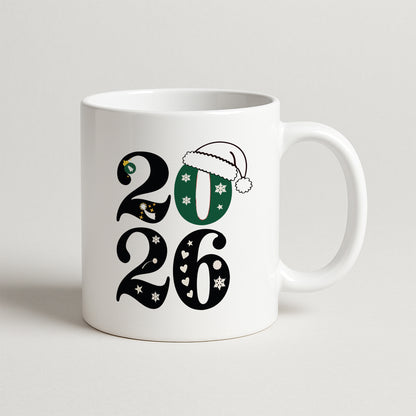 2026 Yılbaşı Temalı Şık Tasarım Baskılı Hediyelik Kupa