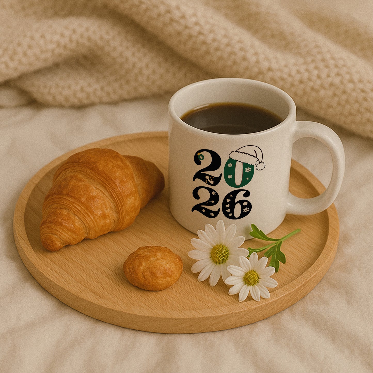 2026 Yılbaşı Temalı Şık Tasarım Baskılı Hediyelik Kupa