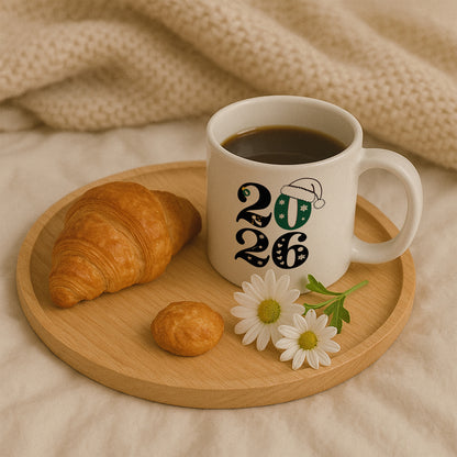 2026 Yılbaşı Temalı Şık Tasarım Baskılı Hediyelik Kupa