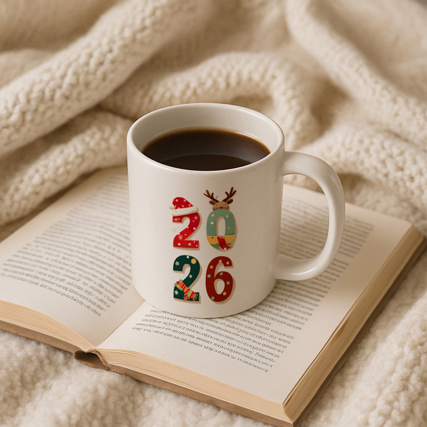 2026 Yılbaşı Figürlü Özel Tasarım Baskılı Hediyelik Kupa