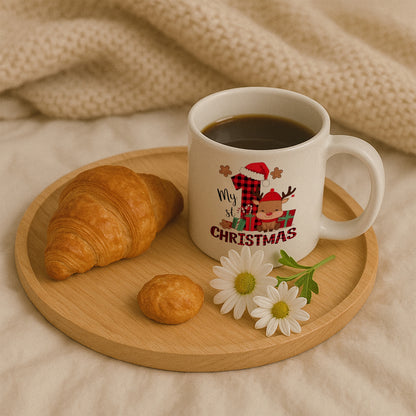 İlk Yılbaşı Temalı Geyik Tasarımlı Baskılı Hediyelik Kupa