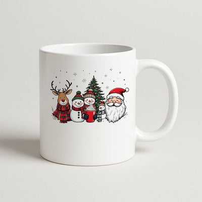 Noel Baba, Kardan Adam ve Geyik Tasarımlı Yılbaşı Kupası