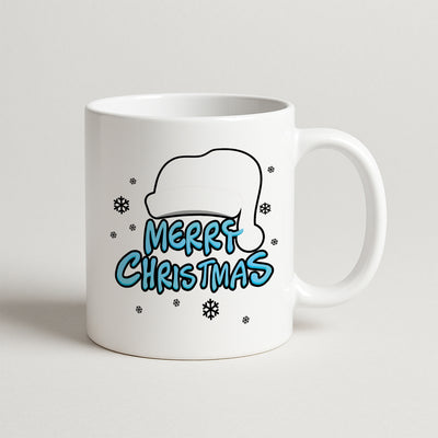 Mavi Yazılı Merry Christmas Yılbaşı Kupası