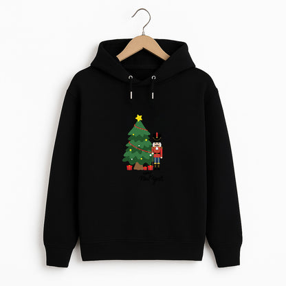 Çam Ağacı ve Nutcracker Figürlü Yılbaşı Yetişkin Sweatshirt