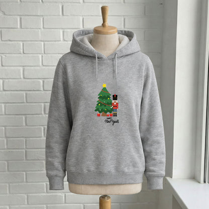 Çam Ağacı ve Nutcracker Figürlü Yılbaşı Yetişkin Sweatshirt