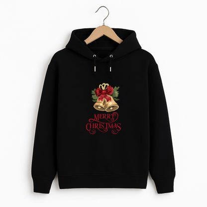 Altın Çanlar ve Merry Christmas Yazılı Yılbaşı Yetişkin Sweatshirt
