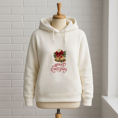 Altın Çanlar ve Merry Christmas Yazılı Yılbaşı Yetişkin Sweatshirt