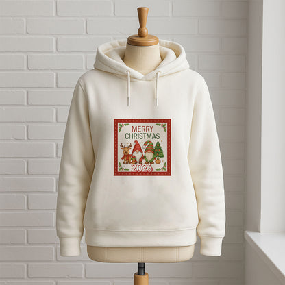 Merry Christmas 2026 Cüce ve Geyik Desenli Yılbaşı Yetişkin Sweatshirt