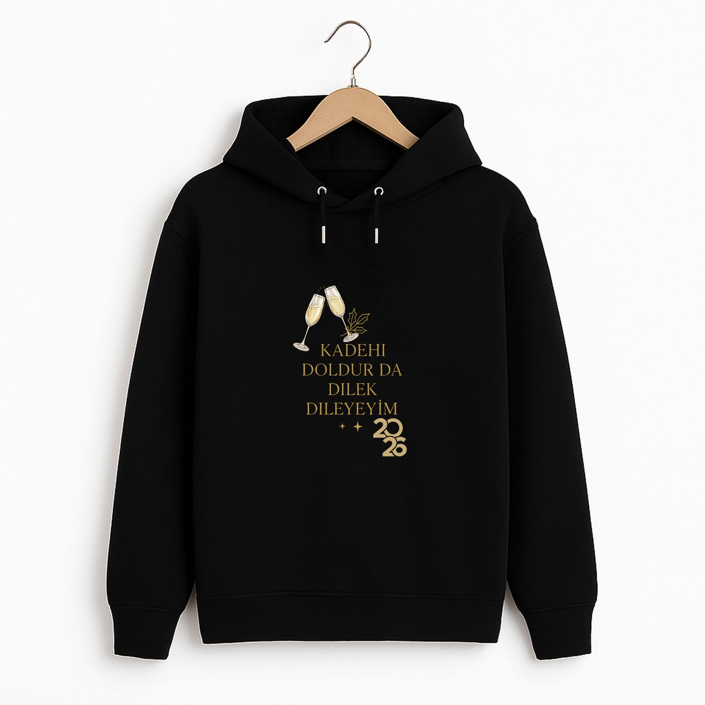 Kadehi Doldur Da Dilek Dileyeyim Yılbaşı Yetişkin Sweatshirt