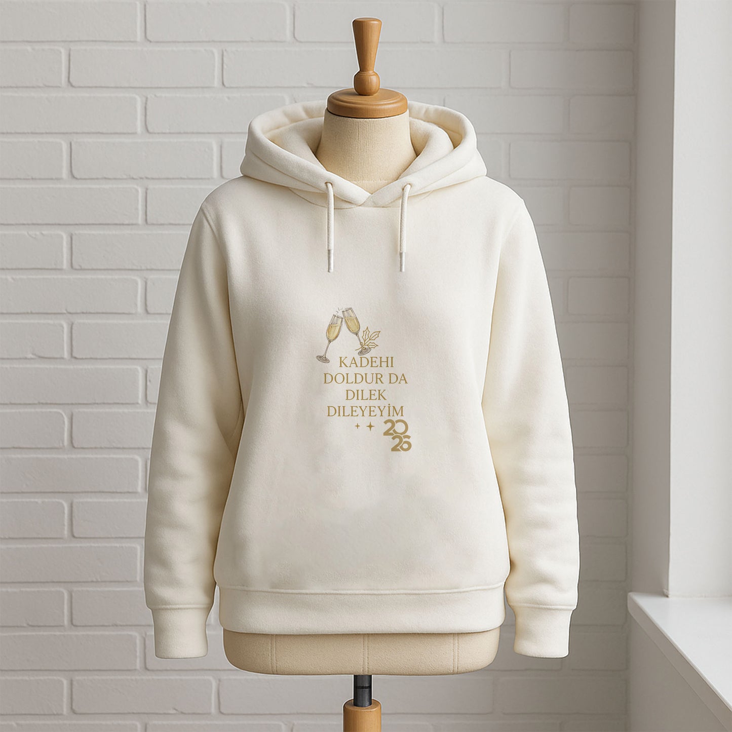 Kadehi Doldur Da Dilek Dileyeyim Yılbaşı Yetişkin Sweatshirt