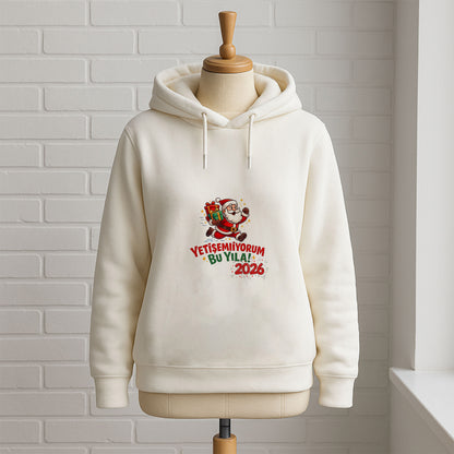 Yetişemiyorum Bu Yıla 2026 Noel Baba Baskılı Yılbaşı Sweatshirt