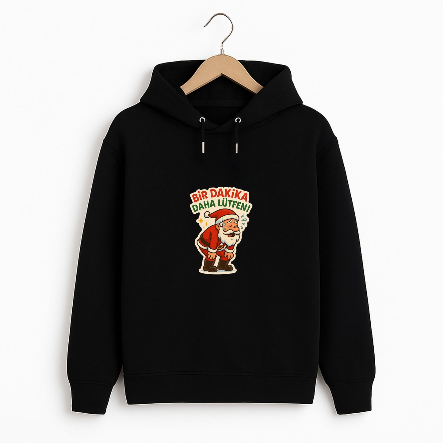 Bir Dakika Daha Lütfen Terlemiş Noel Baba Yılbaşı Sweatshirt