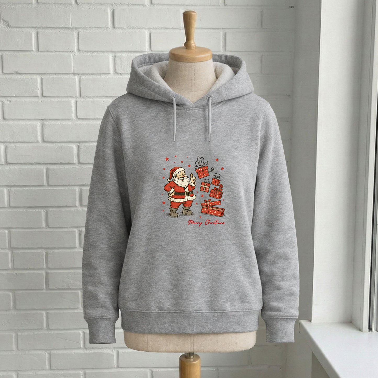 Noel Baba ve Hediye Kutuları Temalı Merry Christmas Sweatshirt