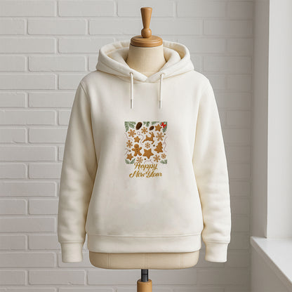 Zencefilli Kurabiye Figürlü Happy New Year Yılbaşı Sweatshirt