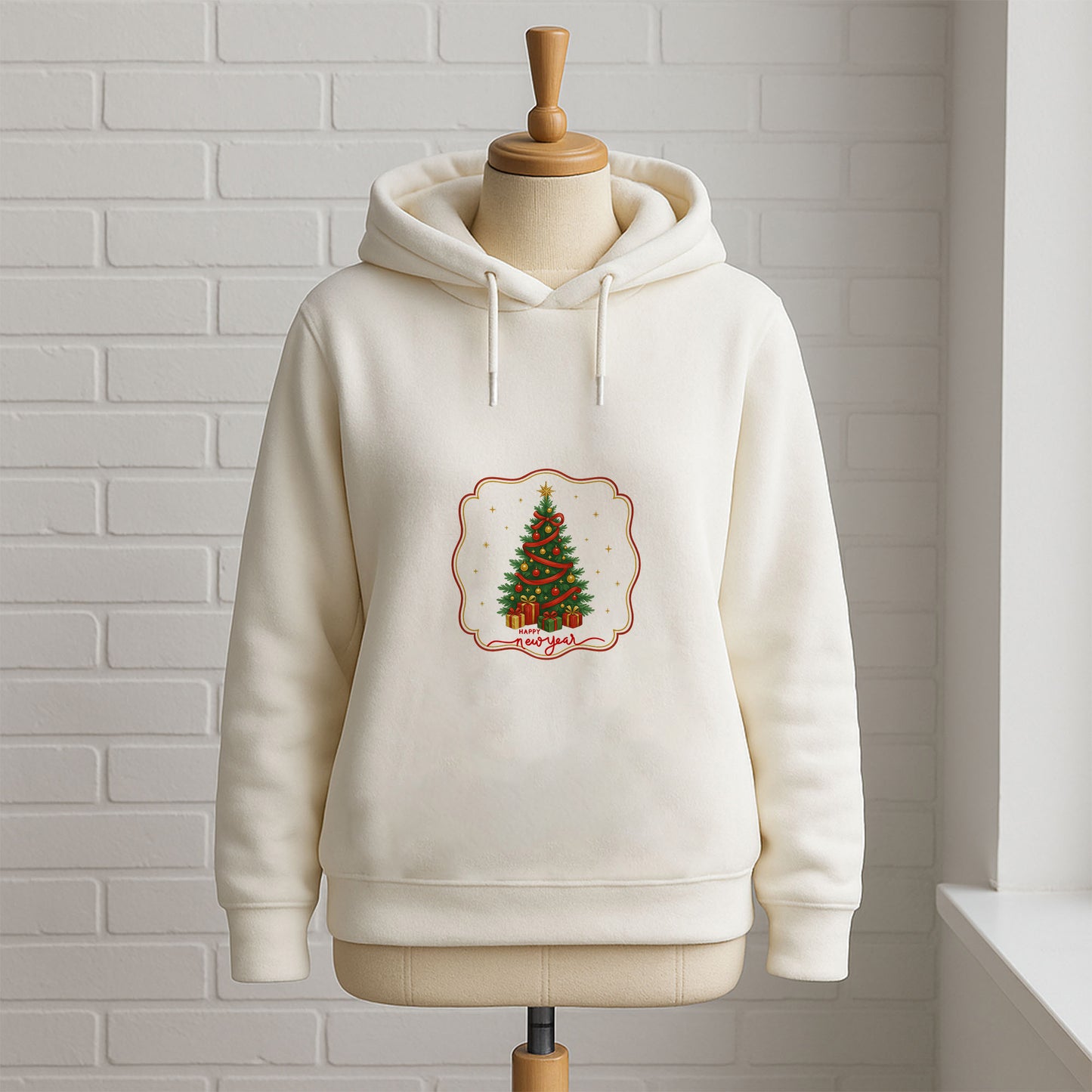 Çam Ağacı ve Hediyeli Happy New Year Yılbaşı Sweatshirt