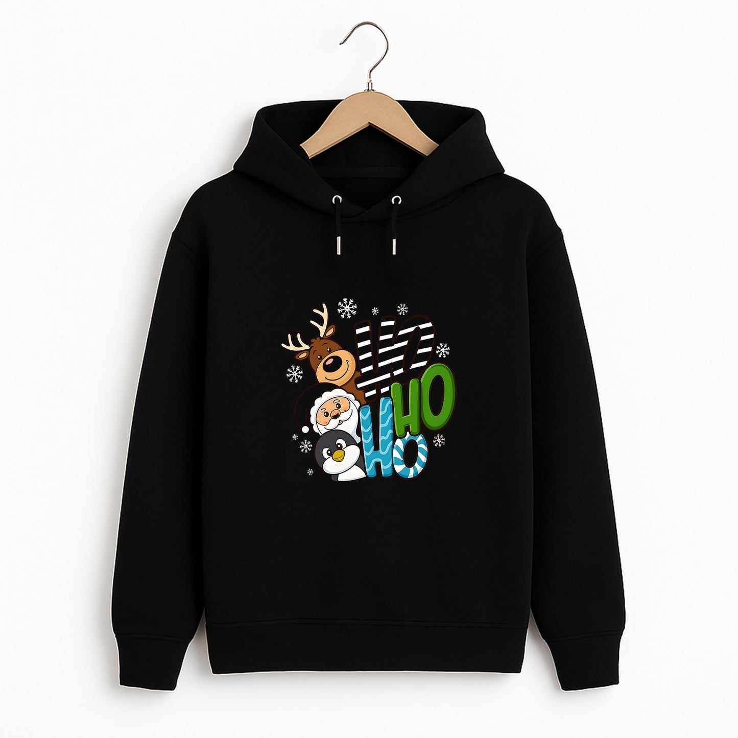 Ho Ho Ho Geyik Noel Baba Penguen Yılbaşı Sweatshirt