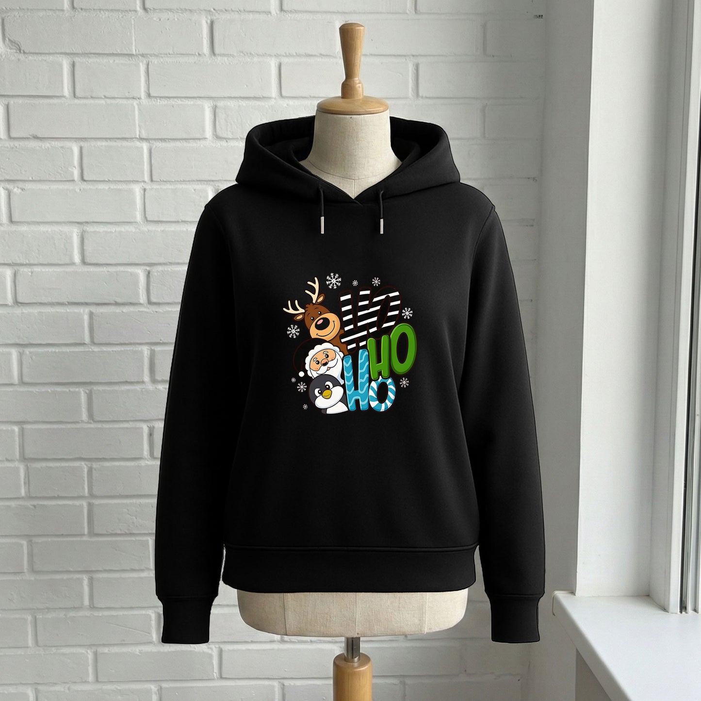 Ho Ho Ho Geyik Noel Baba Penguen Yılbaşı Sweatshirt