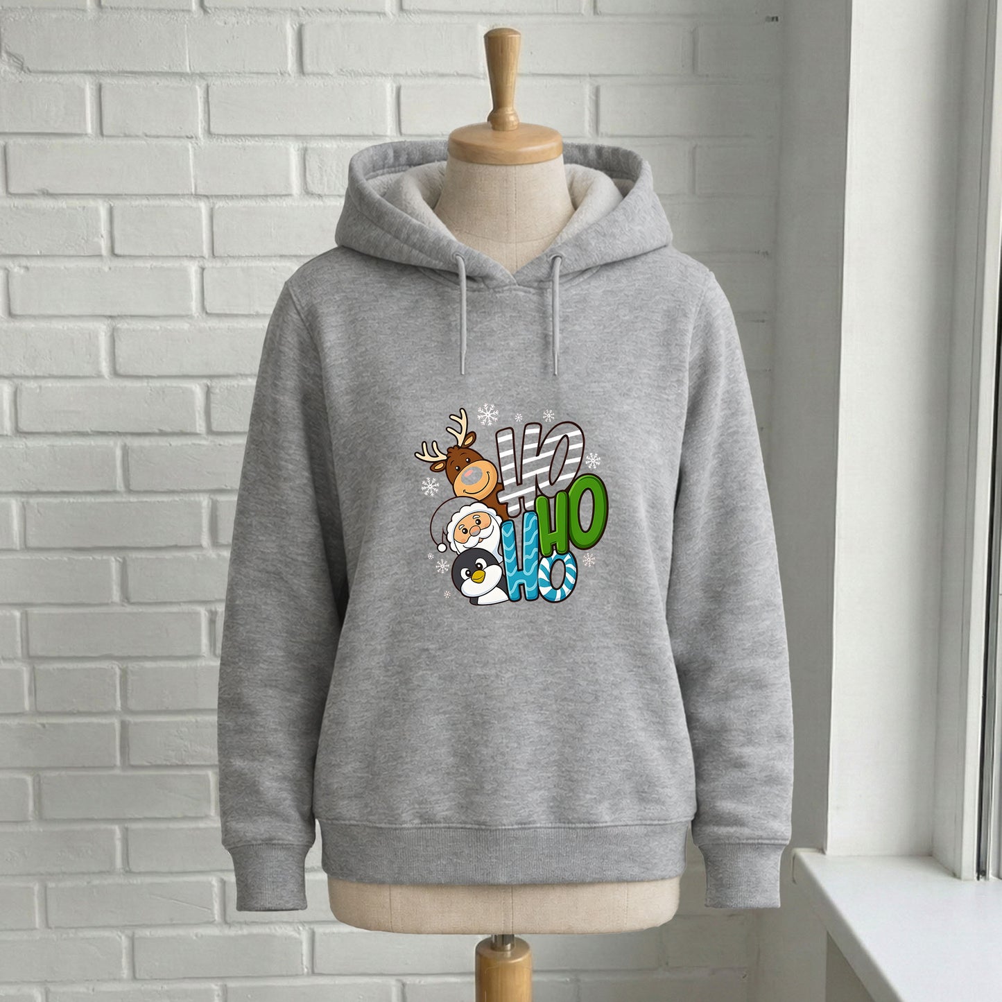 Ho Ho Ho Geyik Noel Baba Penguen Yılbaşı Sweatshirt