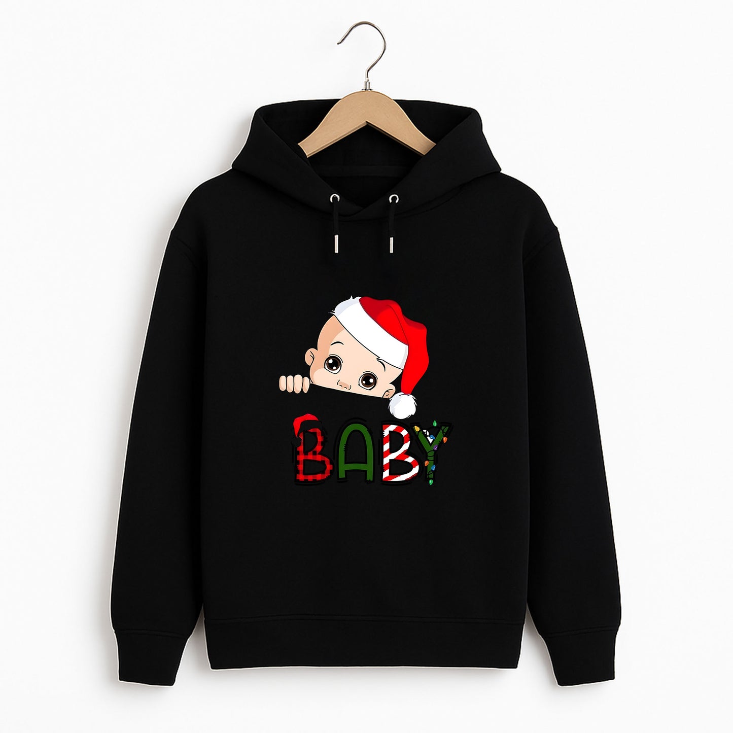 Baby Yılbaşı Temalı Noel Şapkalı Bebek Sweatshirt