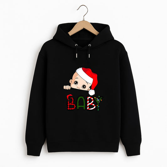 Baby Yılbaşı Temalı Noel Şapkalı Bebek Sweatshirt