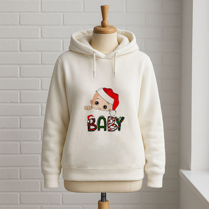 Baby Yılbaşı Temalı Noel Şapkalı Bebek Sweatshirt