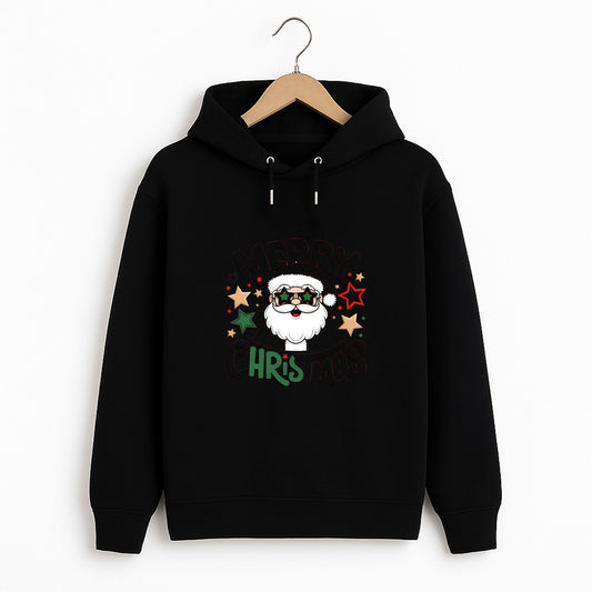 Yıldız Gözlüklü Noel Baba Merry Christmas Yetişkin Sweatshirt