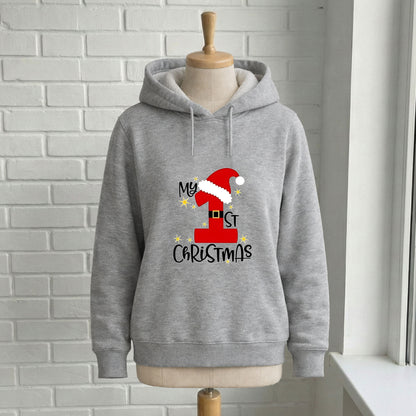 My 1st Christmas Noel Şapkalı Yetişkin Sweatshirt