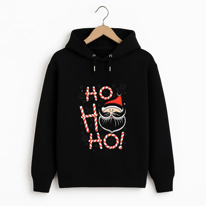 Ho Ho Ho Noel Baba Şeker Desenli Baskılı Yetişkin Sweatshirt