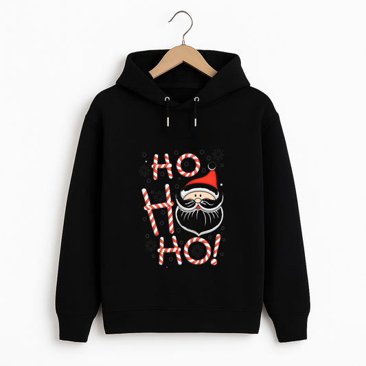 Ho Ho Ho Noel Baba Şeker Desenli Baskılı Yetişkin Sweatshirt
