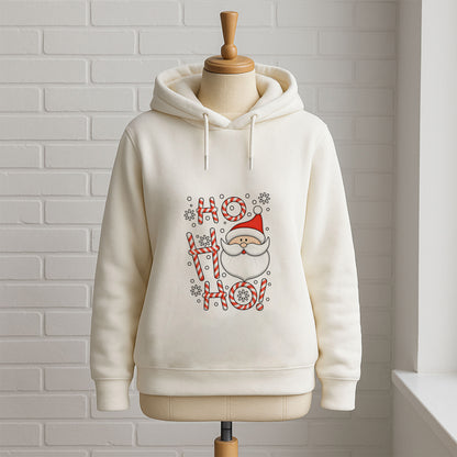 Ho Ho Ho Noel Baba Şeker Desenli Baskılı Yetişkin Sweatshirt