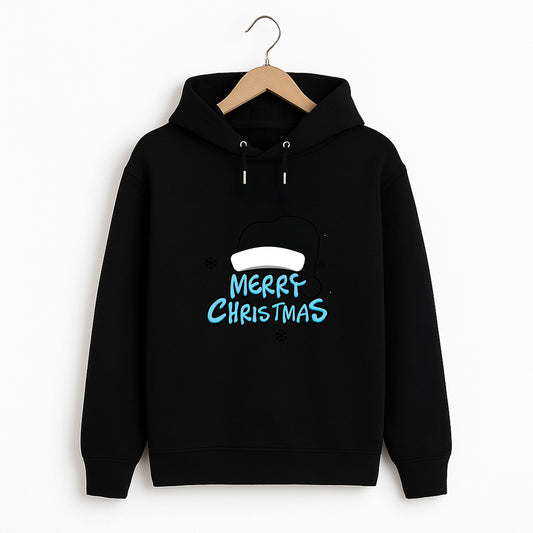 Merry Christmas Şapkalı Yazı Baskılı Yılbaşı Yetişkin Sweatshirt