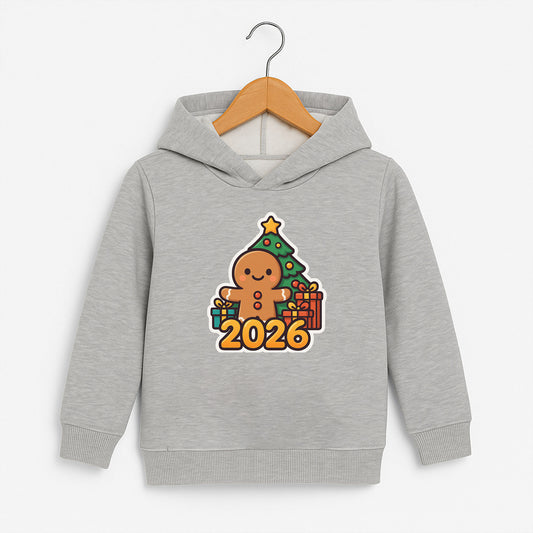 2026 Yılbaşı Gingerbread Desenli Çocuk Sweatshirt – Kışlık