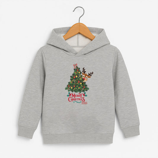 Merry Christmas 2026 Geyik Desenli Çocuk Sweatshirt – Kışlık