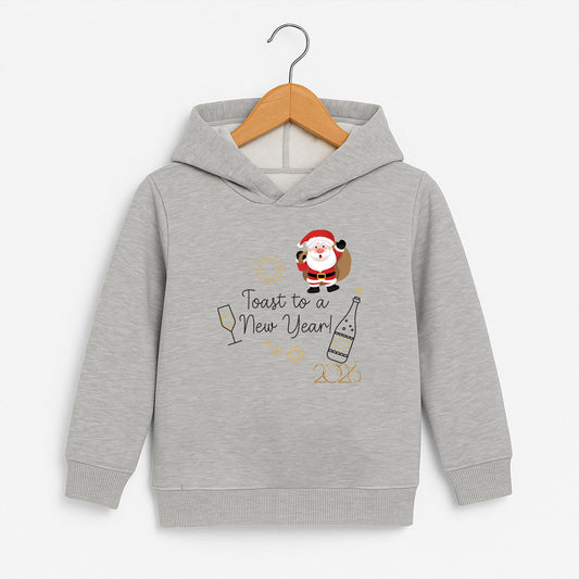 Toast to a New Year 2026 Yazılı Çocuk Sweatshirt – Yılbaşı Özel