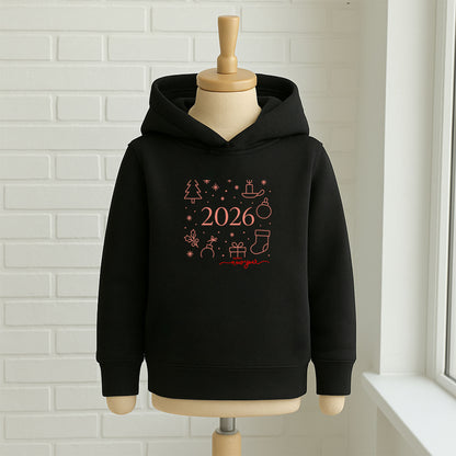2026 Minimal Yılbaşı Desenli Çocuk Sweatshirt – Kışlık