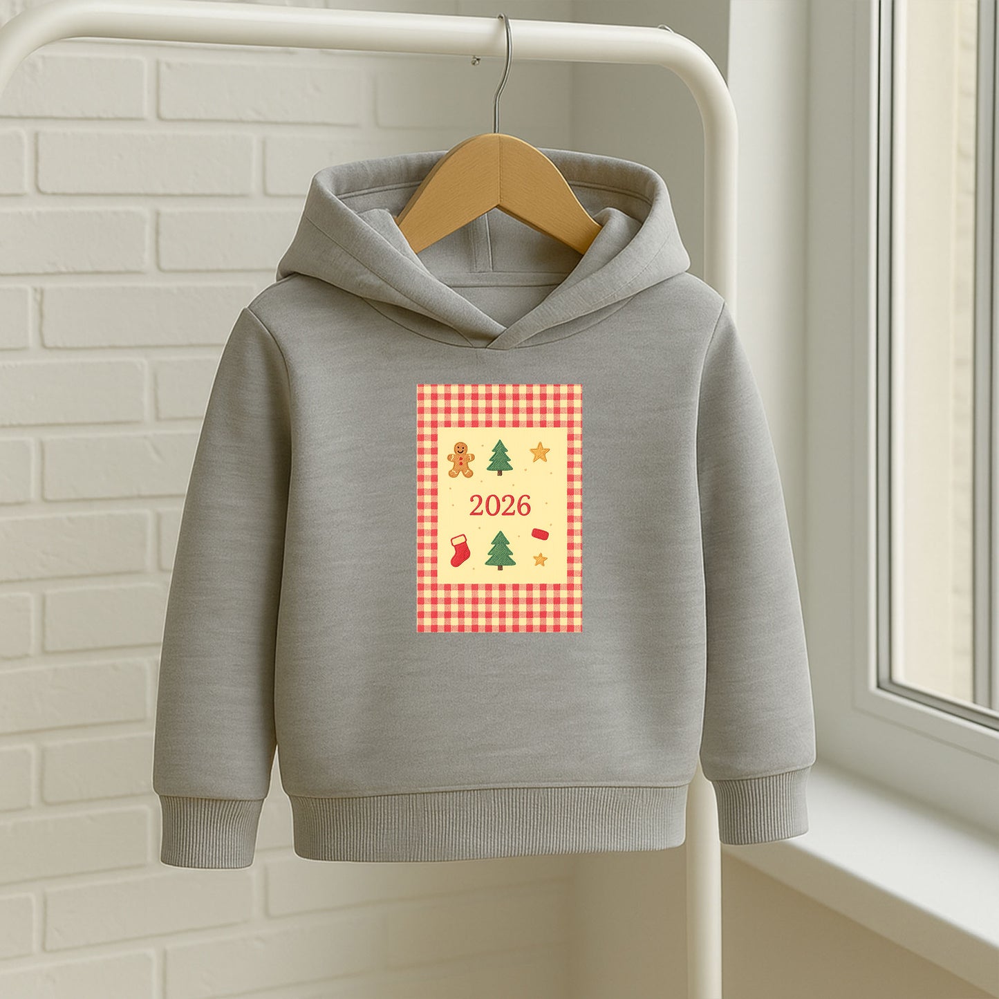 2026 Pötikare Yılbaşı Desenli Çocuk Sweatshirt – Kışlık