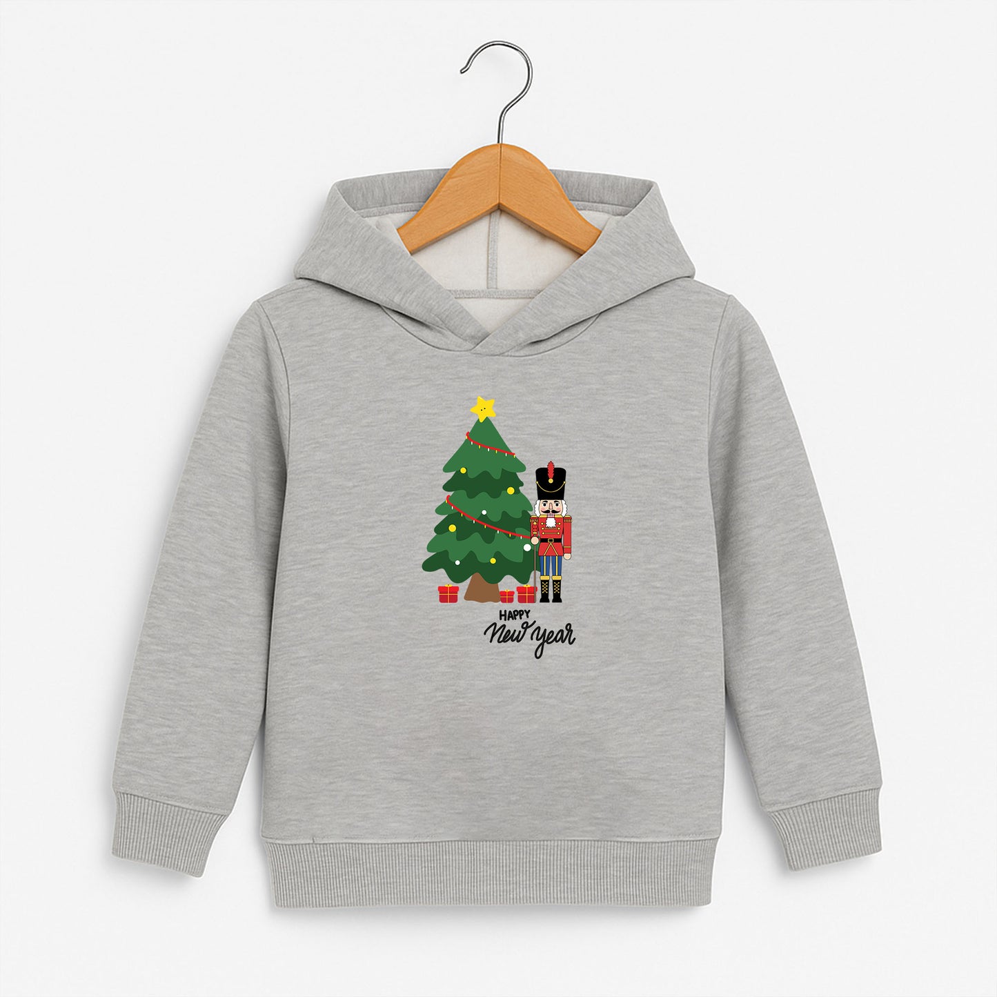 Fındıkkıran ve Çam Ağacı Desenli Çocuk Sweatshirt – Yılbaşı