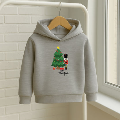 Fındıkkıran ve Çam Ağacı Desenli Çocuk Sweatshirt – Yılbaşı