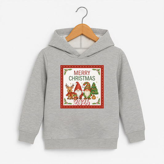 Merry Christmas 2026 Gnome Desenli Çocuk Sweatshirt