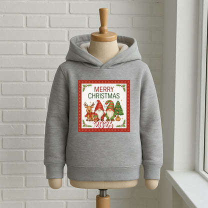 Merry Christmas 2026 Gnome Desenli Çocuk Sweatshirt