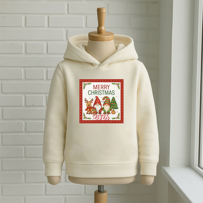 Merry Christmas 2026 Gnome Desenli Çocuk Sweatshirt