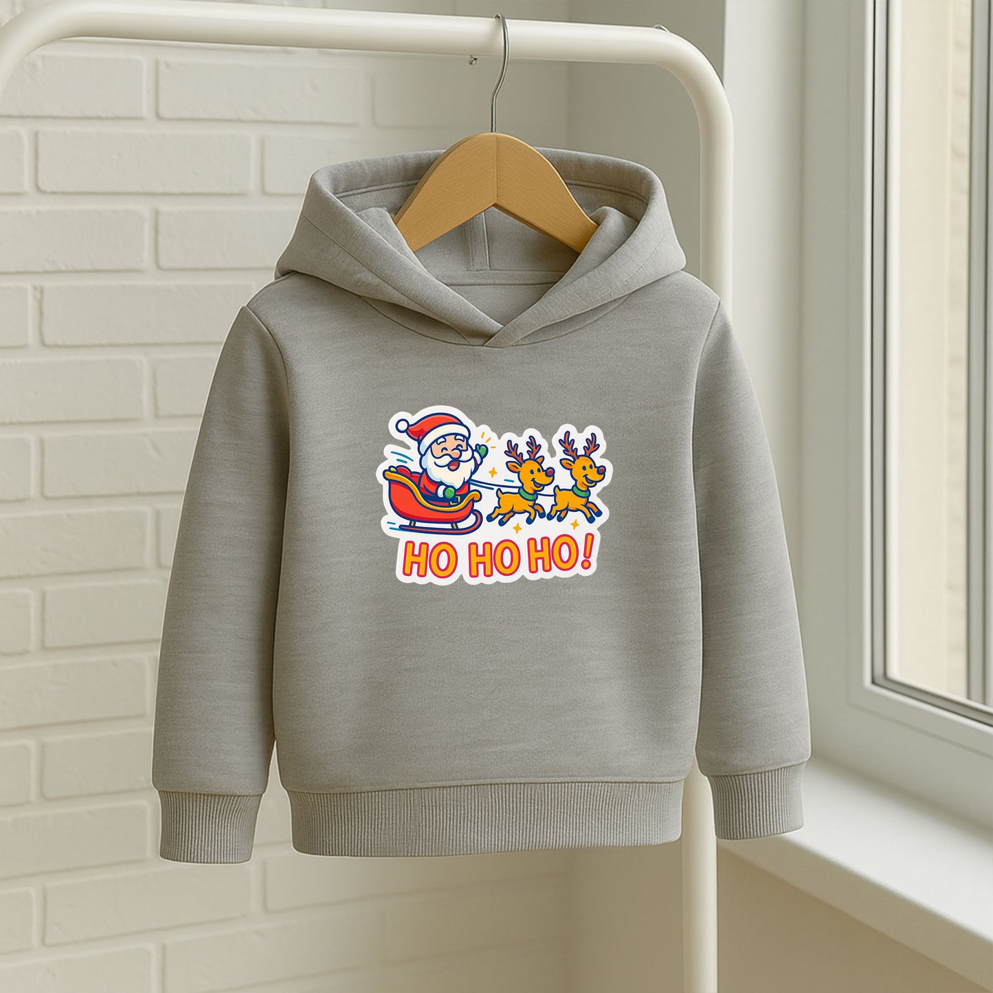 Ho Ho Ho Noel Baba Desenli Çocuk Sweatshirt