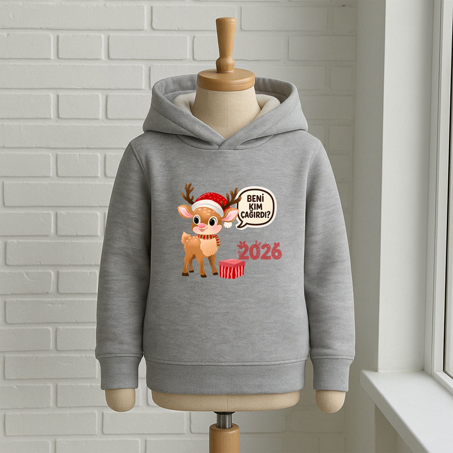 Beni Kim Çağırdı? 2026 Yılbaşı Temalı Çocuk Sweatshirt