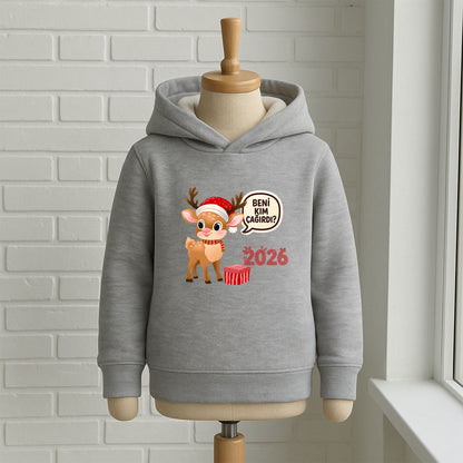 Beni Kim Çağırdı? 2026 Yılbaşı Temalı Çocuk Sweatshirt