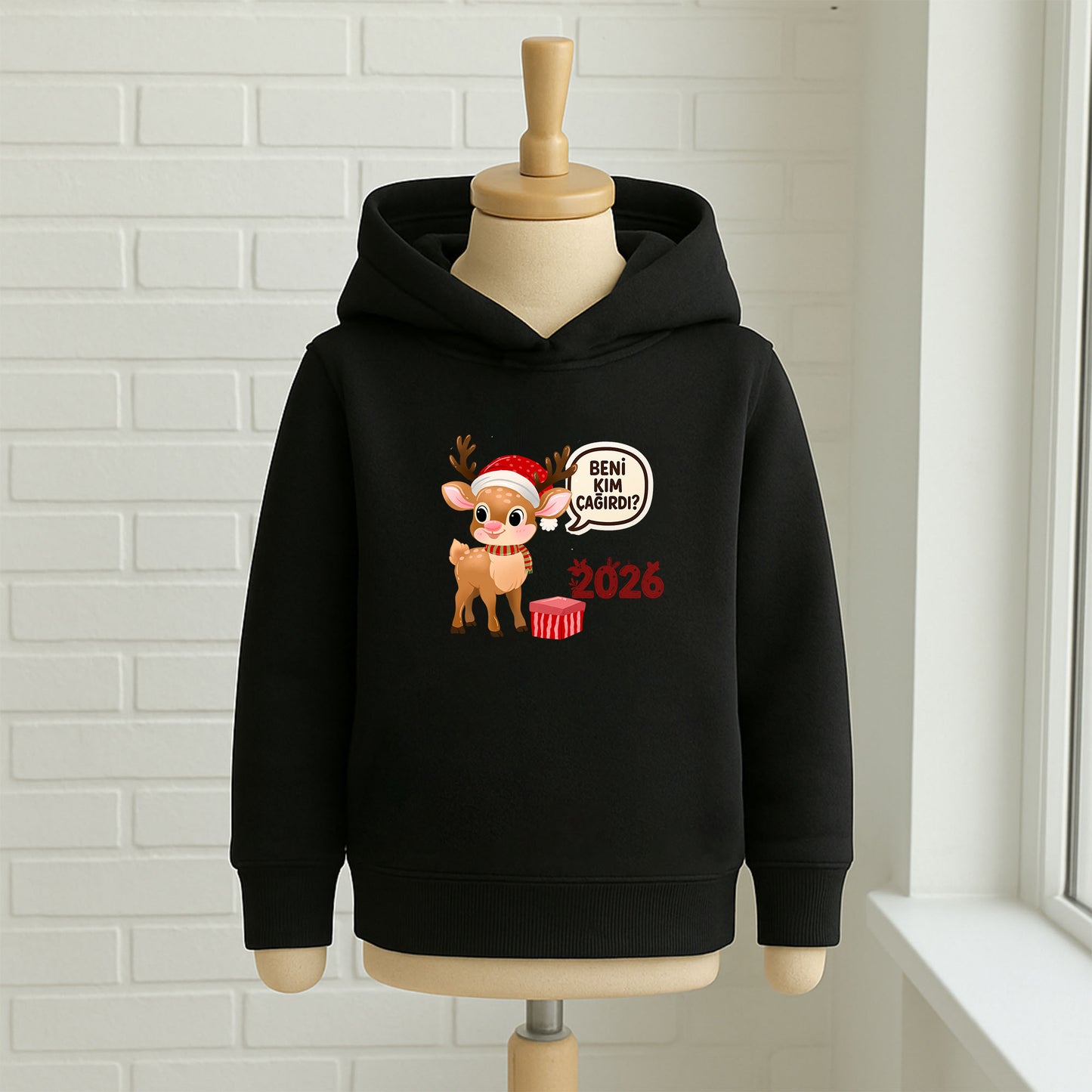 Beni Kim Çağırdı? 2026 Yılbaşı Temalı Çocuk Sweatshirt